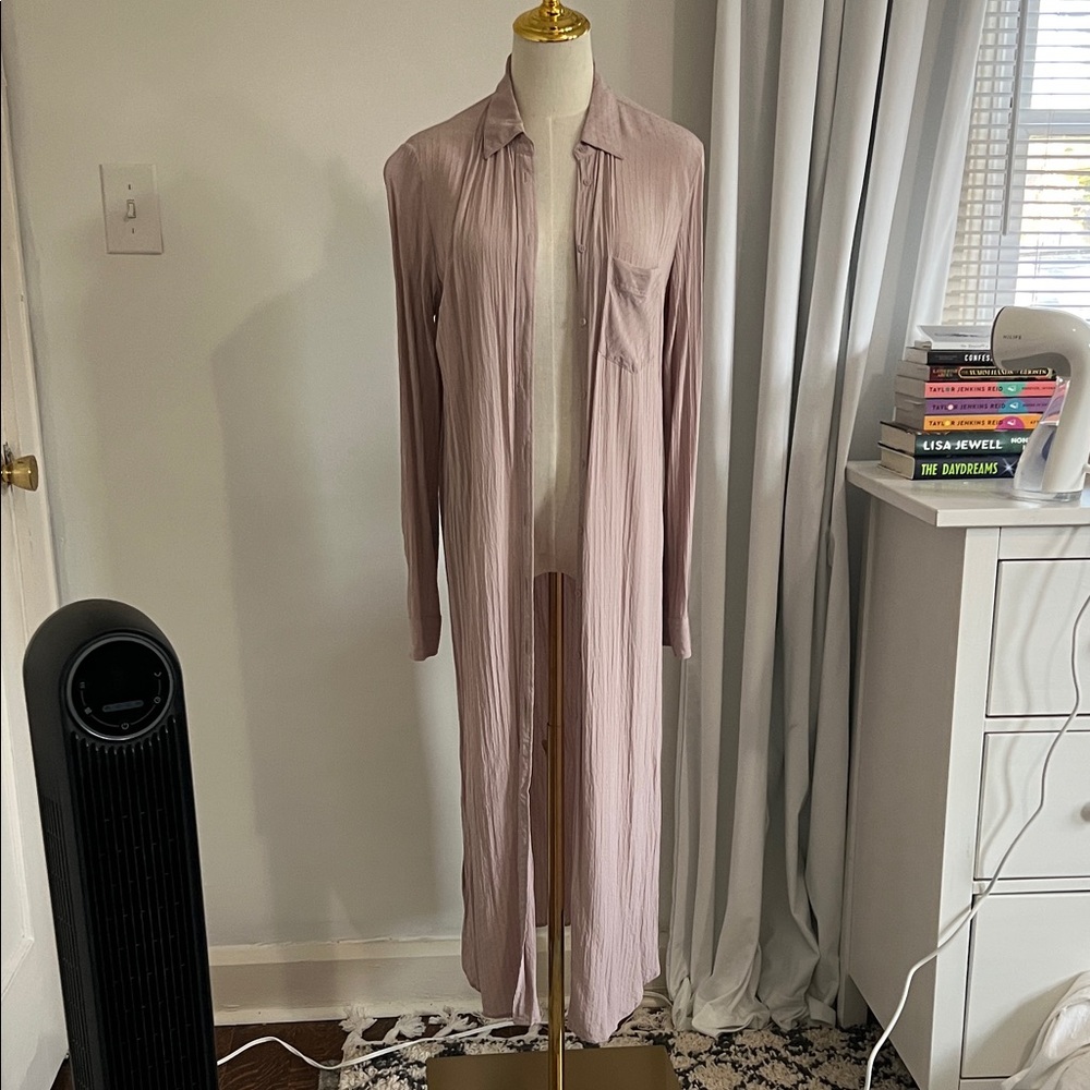 Express Soft Pink Textured Cardigan